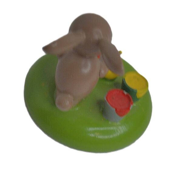 Vintage German Erzgbirge Bunny Rabbit Painting Eggs READ - Picture 4 of 6